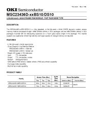 Datasheet MSC23436D-60 manufacturer OKI