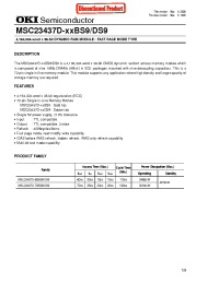 Datasheet MSC23437D-XXDS9 manufacturer OKI