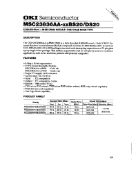 Datasheet MSC23836AA-70BS20 manufacturer OKI