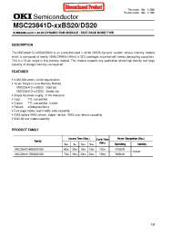 Datasheet MSC23841D-60BS20 manufacturer OKI
