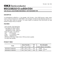 Datasheet MSC23B2321D-60BS4 manufacturer OKI