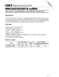 Datasheet MSC23CV23257A-70 manufacturer OKI