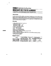 Datasheet MSC23T/D1721C-XXBS20 manufacturer OKI