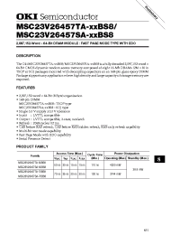 Datasheet MSC23V26457TA-60BS8 manufacturer OKI