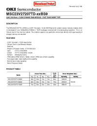 Datasheet MSC23V27207TD-60BS9 manufacturer OKI