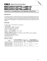 Datasheet MSC23V47257SA-60BS18 manufacturer OKI