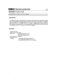Datasheet MSM27C401CZ manufacturer OKI