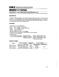 Datasheet MSM5117400A-60 manufacturer OKI