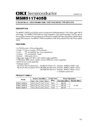 Datasheet MSM5117405B manufacturer OKI