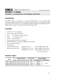 Datasheet MSM5117405D-60TS-K manufacturer OKI