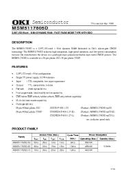 Datasheet MSM5117805D-60JS manufacturer OKI