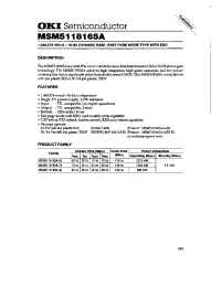 Datasheet MSM5118165A-60JS manufacturer OKI