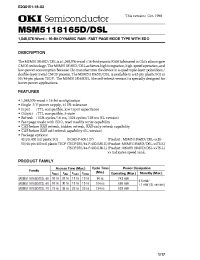 Datasheet MSM5118165D-50TS-K manufacturer OKI