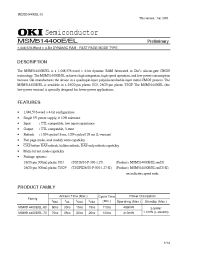 Datasheet MSM514400EL-60TS-K manufacturer OKI