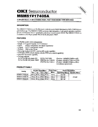 Datasheet MSM51V17405A-70TS-L manufacturer OKI