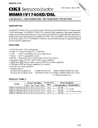 Datasheet MSM51V17405D-50SJ manufacturer OKI