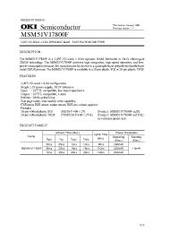 Datasheet MSM51V17800F-70TS-K manufacturer OKI