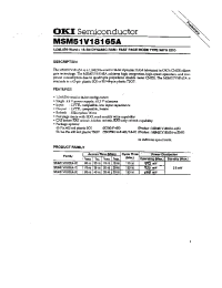 Datasheet MSM51V18165A-70 manufacturer OKI