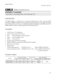 Datasheet MSM51V4400E-70 manufacturer OKI