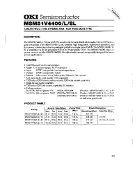 Datasheet MSM51V4400SL manufacturer OKI