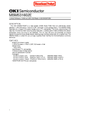 Datasheet MSM531602E manufacturer OKI