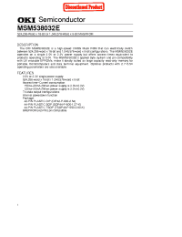 Datasheet MSM538032E manufacturer OKI