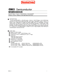 Datasheet MSM538052E manufacturer OKI