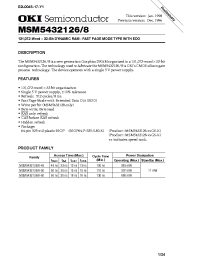 Datasheet MSM5432126-60 manufacturer OKI