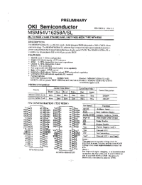 Datasheet MSM54V16258A-40TS-K manufacturer OKI