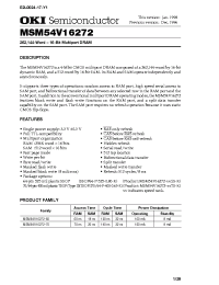 Datasheet MSM54V16272-60TS-K manufacturer OKI