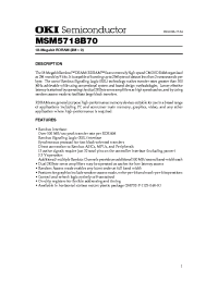 Datasheet MSM5718B70 manufacturer OKI