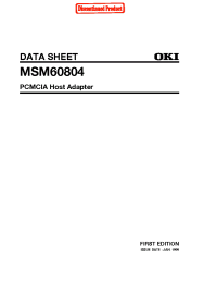 Datasheet MSM60804 manufacturer OKI
