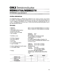 Datasheet MSM6379RS manufacturer OKI