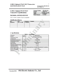 Datasheet OAT1521S-OLT2-V2-B manufacturer OKI