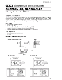 Datasheet OL5201N-25/P20 manufacturer OKI