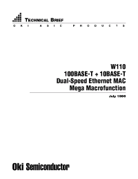 Datasheet W110 manufacturer OKI