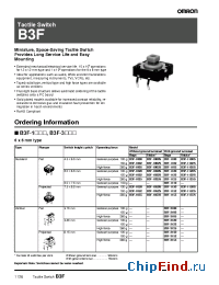 Datasheet B3F-1002S manufacturer Omron
