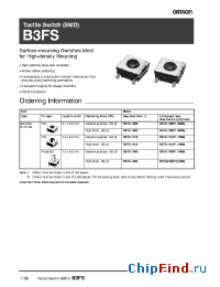 Datasheet B3FS-1002 manufacturer Omron