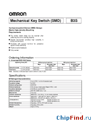 Datasheet B3S-1000 manufacturer Omron