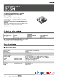 Datasheet B3SN-3012P manufacturer Omron