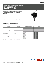 Datasheet D2FW-G071M manufacturer Omron