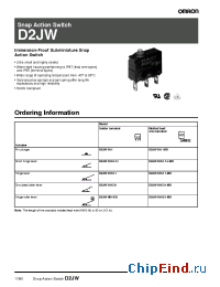 Datasheet D2JW-01K21 manufacturer Omron