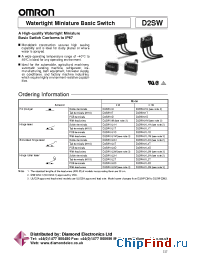 Datasheet D2SW-01L3D manufacturer Omron