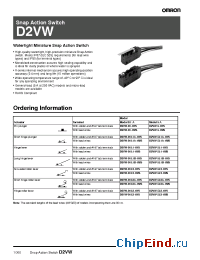 Datasheet D2VW-01L1-1MS manufacturer Omron