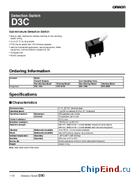 Datasheet D3C-2210 manufacturer Omron