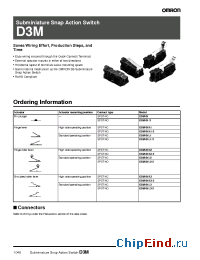 Datasheet D3M-01L2-3 manufacturer Omron