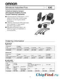 Datasheet E2C-CR8A manufacturer Omron