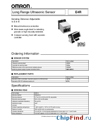 Datasheet E4R-SP manufacturer Omron