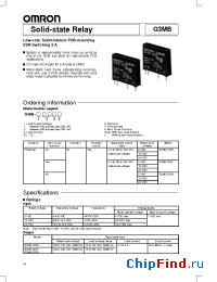 Datasheet G3MB-202P12DC manufacturer Omron