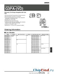 Datasheet G3PA-210B-VD manufacturer Omron